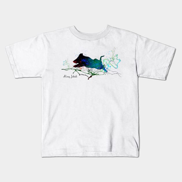 King Jabali Kids T-Shirt by Miki De Goodaboom